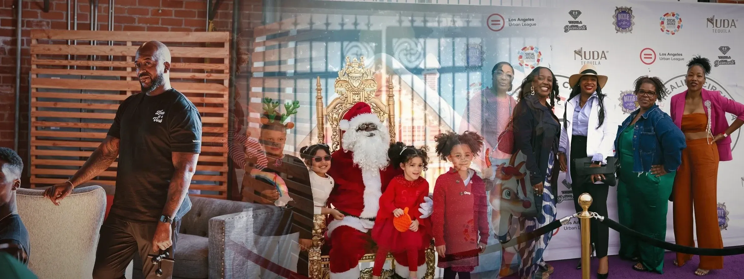 The Healing Circle LA community gathered together at a holiday event in Los Angeles